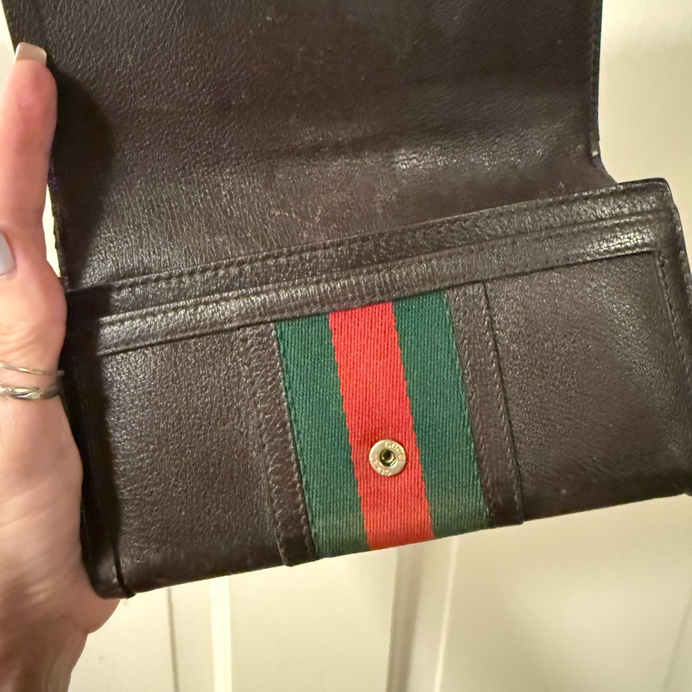 GUCCI Sherry Line Web Leather
Long Wallet Vintage - Picture 9 of 13